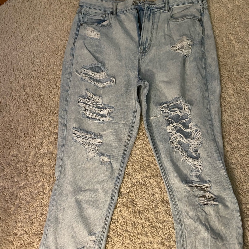 America eagle shred bottom jeans